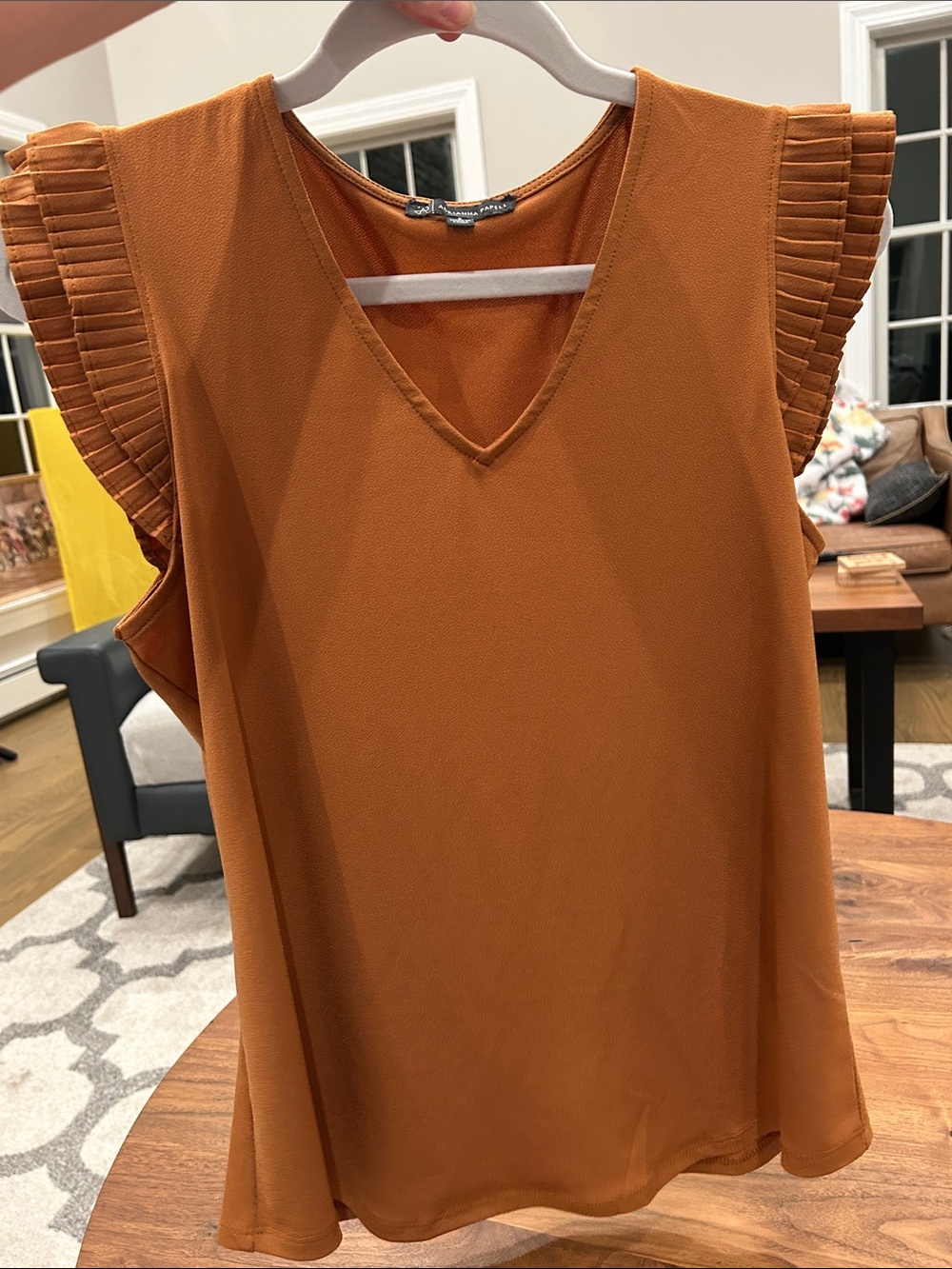 Adrianna Papell Rust V-Neck top